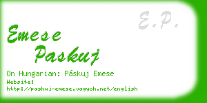 emese paskuj business card