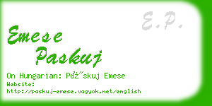 emese paskuj business card
